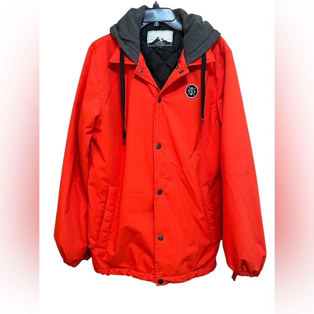 Nomis Button Only Orange/Red Mens Jacket for Snowboard Ski